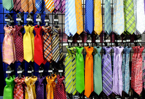 Trent Nelson  |  The Salt Lake Tribune
Ties from Johnson Brothers Tie Company, at the first Latter-day Expo, an open-to-the-public trade fair of consumer goods themed toward the LDS market, Saturday August 9, 2014 at the South Towne Expo Center in Sandy.