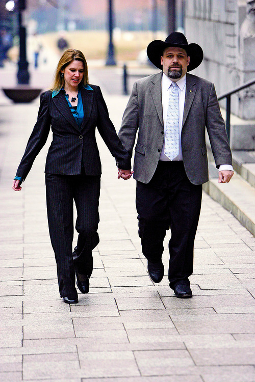 Tribune file photo
Rick Koerber, arriving at federal court in Salt Lake City in 2010 with wife Jewel.