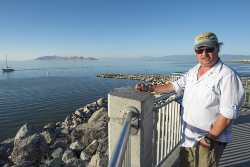 Rick Egan  |  The Salt Lake Tribune
Great Salt Lake State Marina harbormaster Dave Shearer talks about the remainder of a boat that sunk nearly 70 years ago has been recently discovered near the marina on Saturday.