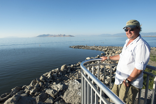 Rick Egan  |  The Salt Lake Tribune

Great Salt Lake State Marina harbormaster Dave Shearer talks about  a boat that sunk nearly 70 years ago that he recently discovered near the marina, Saturday, August 16, 2014