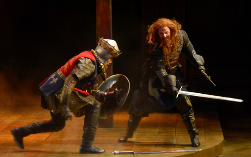 Rick Egan  |  The Salt Lake Tribune

A fight scene in "Henry IV, Part One," now playing at the Utah Shakespeare Festival in Cedar City.