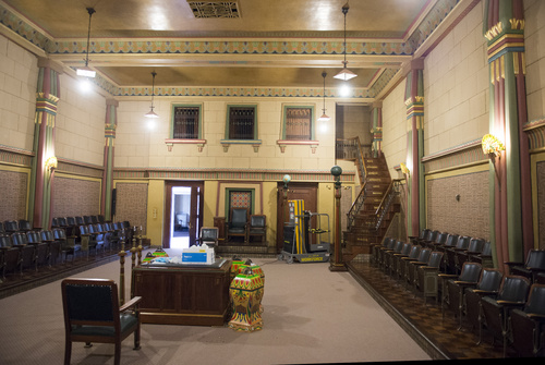 Rick Egan  |  The Salt Lake Tribune

The Egyptian Room in the Salt Lake Masonic Temple may have been designated as one of the public fallout shelters. Wednesday, August 20, 2014