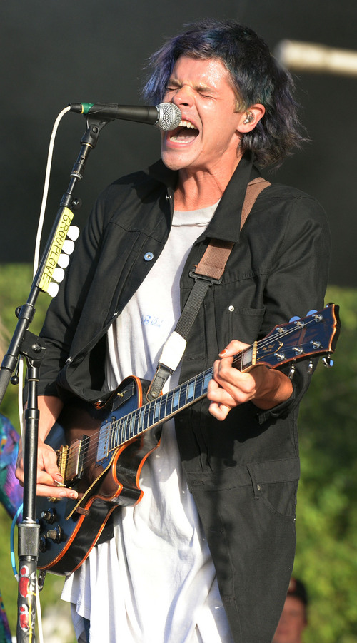 Steve Griffin  |  The Salt Lake Tribune


Grouplove's Christian Zucconi sings as the band co-headline with psychedelic pop-rock band Portugal. The Man during a sold-out show at the Red Butte Garden Amphitheatre in Salt Lake City, Tuesday, August 19, 2014.