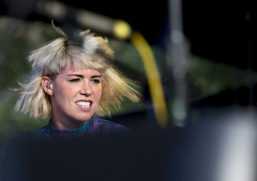Steve Griffin  |  The Salt Lake Tribune


Grouplove's Hannah Hooper performs as the band co-headlines with psychedelic pop-rock band Portugal. The Man during a sold-out show at the Red Butte Garden Amphitheatre in Salt Lake City, Tuesday, August 19, 2014.