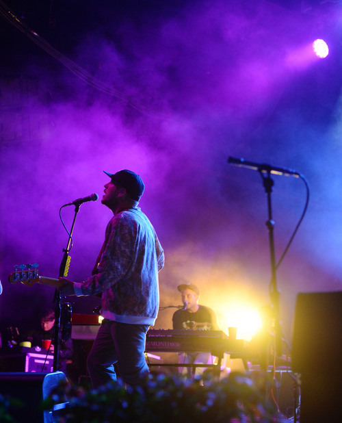 Steve Griffin  |  The Salt Lake Tribune


Colored lights illuminate the stage as Zach Carothers, of Portugal. The Man, sings as the band co-headlined with Grouplove during a sold-out show at the Red Butte Garden Amphitheatre in Salt Lake City, Tuesday, August 19, 2014.