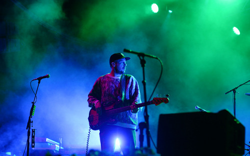 Steve Griffin  |  The Salt Lake Tribune


Colored lights illuminate the stage as Zach Carothers, of Portugal. The Man, sings as the band co-headlined with Grouplove during a sold-out show at the Red Butte Garden Amphitheatre in Salt Lake City, Tuesday, August 19, 2014.