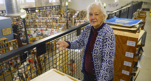 Steve Griffin  |  The Salt Lake Tribune

Lila Weller, 98, at Weller Book Works in Trolley Square in Salt Lake City Monday, Dec. 30, 2013.