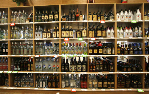 Rick Egan  | Tribune file photo

Liquor for sale at the Utah State Liquor Store in Bountiful.