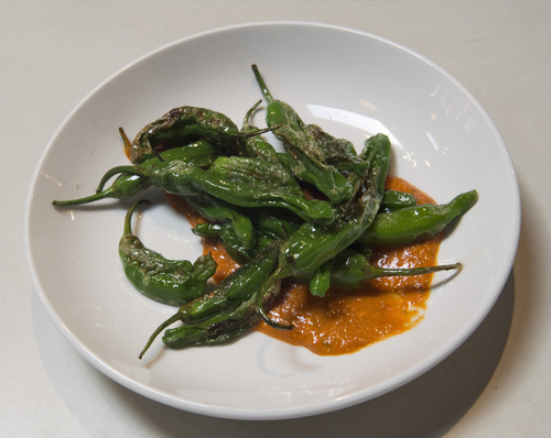Rick Egan  |  The Salt Lake Tribune

Shishito Peppers in Romesco Sauce at Rye, a new venture by the owners of Urban Lounge in Salt Lake City,