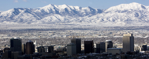 Tribune file photo
The sun fills the Salt Lake Valley on a wintry morning.