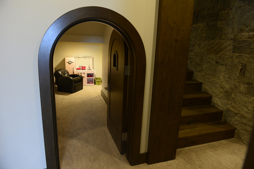Scott Sommerdorf   |  The Salt Lake Tribune
A four foot tall door to a children's play room in the home at 206 White Pine Canyon Road -- one of the homes shown during the 16th Annual Park City area Showcase of Homes, Saturday, August 30, 2014. The show highlights the work of architects, builders and interior designers of 19 homes and runs daily from 10 a.m. to 6 p.m. on Saturday, Sunday and Monday.