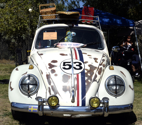 Rick Egan  |  The Salt Lake Tribune

65 VW "Herbie Bug" by Jeanne Wheeler at the Magna Labor Day Picnic, Monday, September 1, 2014