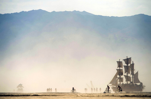 Rick Egan  |  The Salt Lake Tribune

A ship coasts in the wind at the Burning Man Festival in the Black Rock Desert 100 miles north of Reno, Nev., Thursday, August 28, 2014.