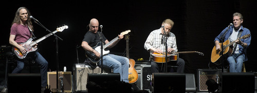 Steve Griffin  |  The Salt Lake Tribune


Timothy B. Schmit, Bernie Leadon, Don Henley and Glenn Frey play together during the History of the Eagles Tour at EnergySolutions Arena in Salt Lake City, Tuesday, September 2, 2014.