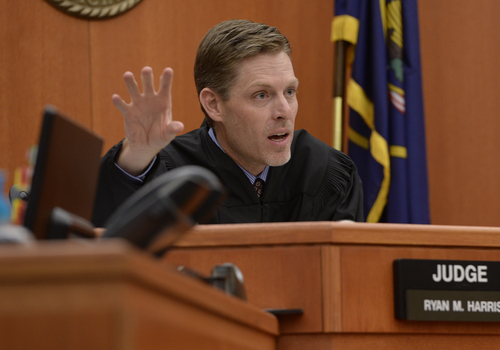 Scott Sommerdorf   |  The Salt Lake Tribune
Judge Ryan Harris asks questions of the Talisker attorneys during court, Wednesday, August 27, 2014.