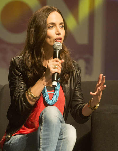 Rick Egan  |  The Salt Lake Tribune

Eliza Dushku talks to the crowd during Comic Con, at the Salt Palace, Friday, September 5, 2014.