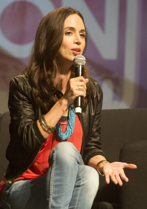 Rick Egan  |  The Salt Lake Tribune

Eliza Dushku talks to the crowd during Comic Con, at the Salt Palace, Friday, September 5, 2014.