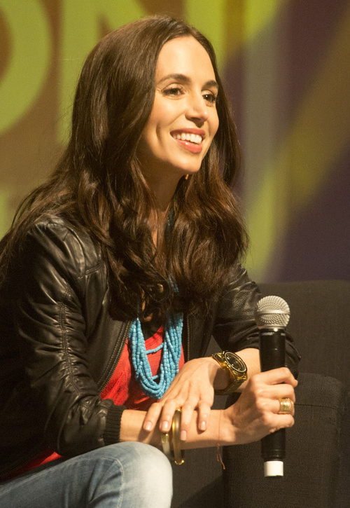 Rick Egan  |  The Salt Lake Tribune

Eliza Dushku talks to the crowd during Comic Con, at the Salt Palace, Friday, September 5, 2014.