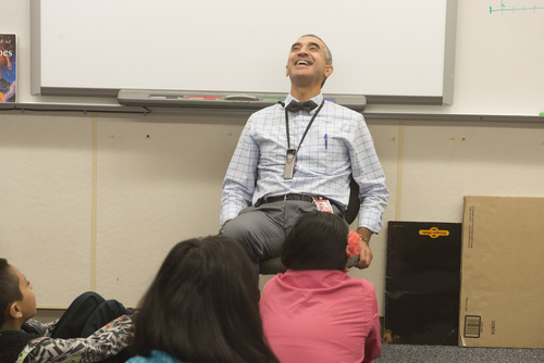 Rick Egan  |  The Salt Lake Tribune

Mohsen Ghaffari, a fifth-grade teacher at North Star Elementary School, has been named the 2015 Utah Teacher of the Year.  Friday, September 5, 2014
