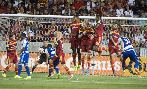 Rick Egan  |  The Salt Lake Tribune

Widfielder/defender Michel (31) scores the only goal of the night for FC Dallas in a free kick, in MLS action, Real Salt Lake vs. FC Dallas , at Rio Tinto Stadium, Thursday, September 6, 2014