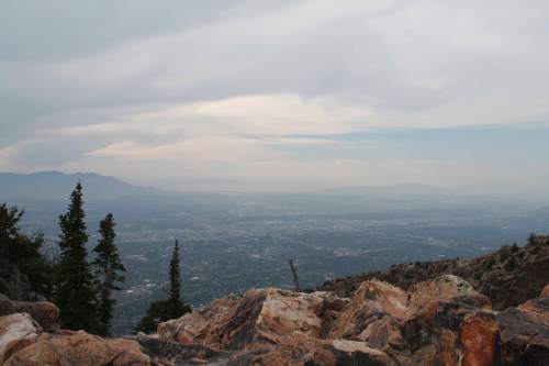 Jessica Miller  |  The Salt Lake Tribune 

The view from the top of Mount Olympus. Aug. 10, 2014.