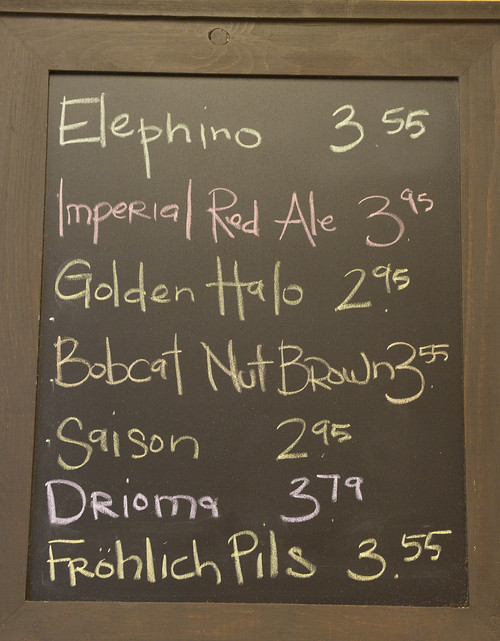 Leah Hogsten  |  The Salt Lake Tribune
A variety of regular and specialty beers are on sale - in refrigerated cases - at Red Rock Brewery's beer store, Sept. 11, 2014.