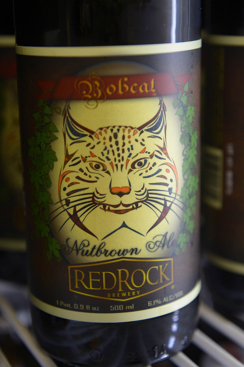 Leah Hogsten  |  The Salt Lake Tribune
Bobcat Nutbrown Ale, available cold at the new Red Rock Brewery Beer Store in Salt Lake City.