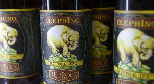 Leah Hogsten  |  The Salt Lake Tribune
Elephino Double IPA, available cold at the new Red Rock Brewery Beer Store in Salt Lake City.