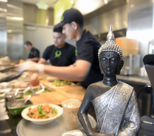 Al Hartmann  |  The Salt Lake Tribune
Asian tacos, rice bowls, noodles and banh mi sandwiches are served at lightspeed at Zao Asian Cafe in Salt Lake City.
