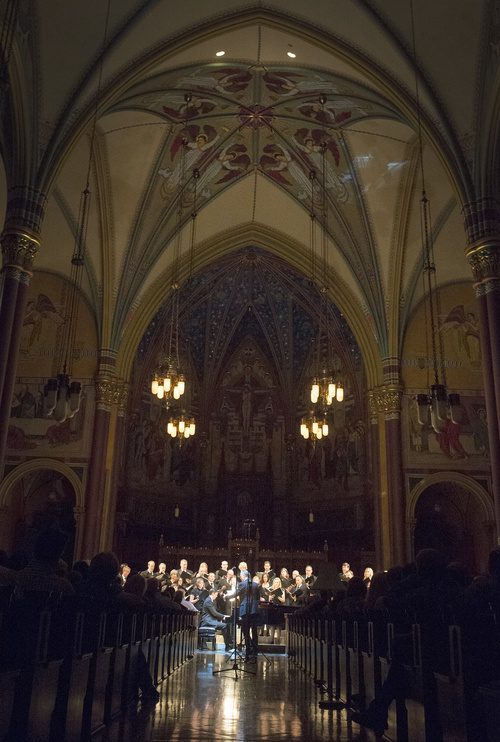 Rick Egan  |  The Salt Lake Tribune

"La nuit en mer" is performed during the Utah Chamber Artists' annual Collage Concert in the Cathedral of the Madeleine, Monday, September 22, 2014