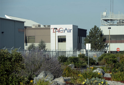 Al Hartmann  |  The Salt Lake Tribune
TAC Air building near the Executive Terminal (east side) of the Salt Lake Airport.