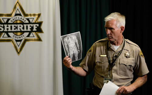 Francisco Kjolseth  |  The Salt Lake Tribune
Salt Lake County Sheriff Jim Winder announces the implementation of a new system to detect contraband. The SecurPASS Whole Body Contraband Detection System uses "transmission imaging" technology that is less intrusive because it does not show facial features or private body parts.