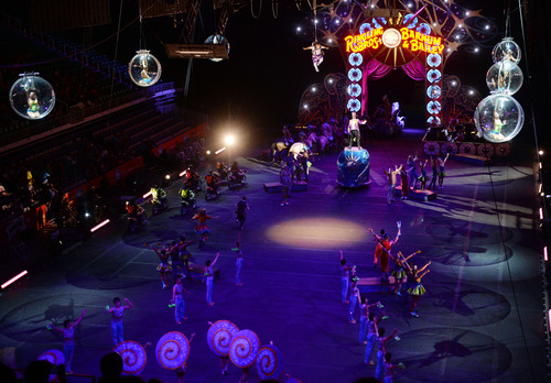 Steve Griffin  |  The Salt Lake Tribune


Performers parade around the arena during opening night of the Ringling Bros. Barnum & Bailey Circus in Salt Lake City, Wednesday, September 24, 2014.