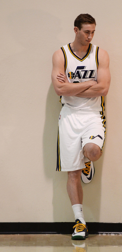 Steve Griffin  |  The Salt Lake Tribune


Gordon Hayward as he waits to be photographed during Jazz Media Day at the Zions Bank Basketball Center in Salt Lake City, Monday, September 29, 2014.