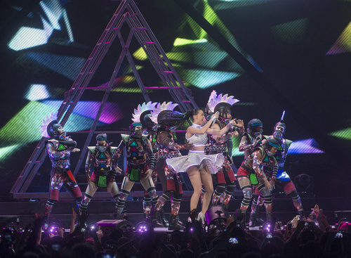 Rick Egan  |  The Salt Lake Tribune

Katy Perry performs her Prismatic WorldTour, at EnergySolutions Arena, Monday, September 29, 2014