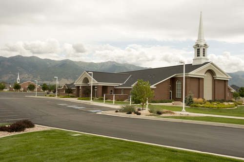 Rick Egan  |  The Salt Lake Tribune

Two LDS chapels built adjacent to each other on Angel Street, in Kaysville. Thursday, August 21, 2014.