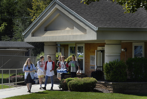 Scott Sommerdorf   |  The Salt Lake Tribune
Students, like these walking from the LDS seminary building near Olympus High, will have to meet stricter requirements to graduate from Mormon seminary.