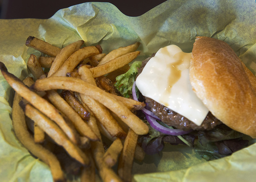 Rick Egan  |  The Salt Lake Tribune

Kalbui Burger, at Bumblebee's BBQ & Grill in Midvale.