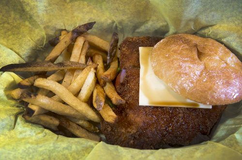 Rick Egan  |  The Salt Lake Tribune
Pork Katsu Burger at Bumblebee's  BBQ & Grill in Midvale.