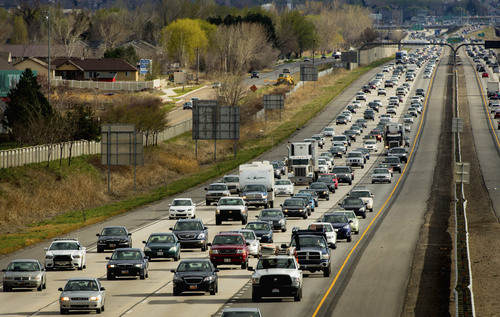 Trent Nelson  |  Tribune file photo
Rush hour traffic northbound on I-15 in Farmington, Thursday, March 27, 2014.