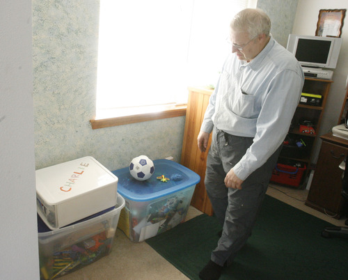 Rick Egan  | The Salt Lake Tribune 

Chuck Cox, father of Susan Powell, talks about Charlie and Braden, as he looks at the toys they used to play with in his home in Puyallup, Washington, Saturday, February 6, 2012.