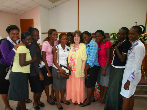 (Courtesy photo)

Raelene Hill with sister missionaries in Accra Ghana West Mission from July 2013.