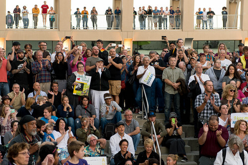 Trent Nelson  |  The Salt Lake Tribune
A large crowd at a rally to celebrate today's legalization of same-sex marriage, Monday October 6, 2014 in Salt Lake City.