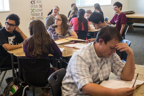 Chris Detrick  |  The Salt Lake Tribune
Students listen during Afton Brown's AP calculus class at Hillcrest High School Wednesday October 8, 2014.