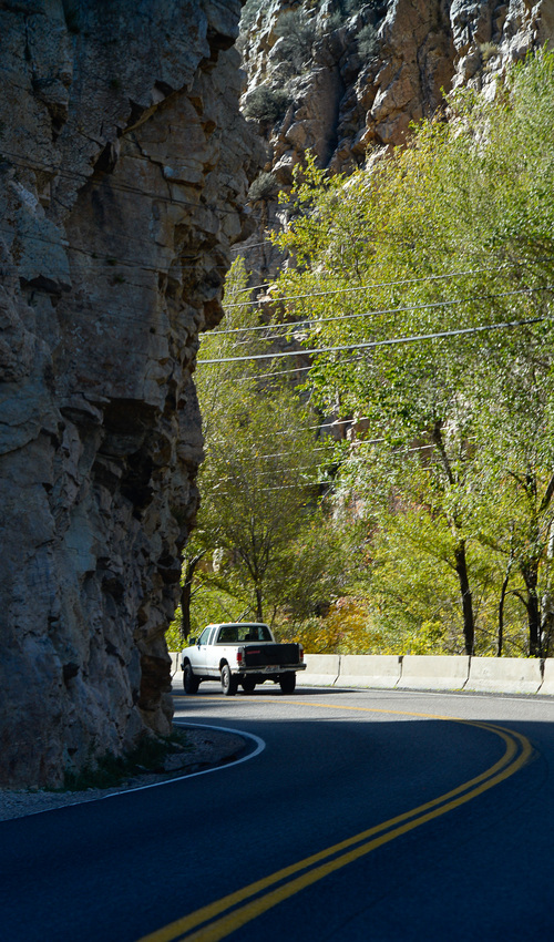 Francisco Kjolseth  |  The Salt Lake Tribune
Traffic moves through Ogden Canyon on Monday, Oct. 13, 2014.