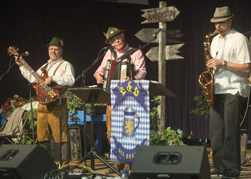 Rick Egan  |  The Salt Lake Tribune

The B&B Allstars play polka music on the last day of the nine-week Oktoberfest celebration at Snowbird, Sunday, October 12, 2014