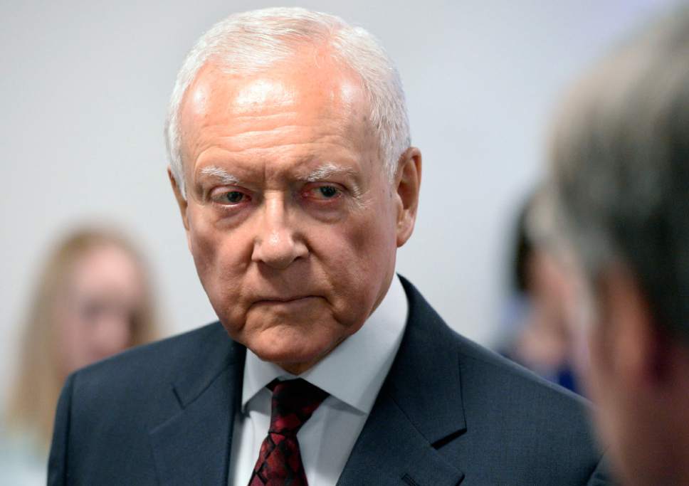 Al Hartmann  |  Tribune file photo
Sen. Orrin Hatch, R-Utah, is acting as a Donald Trump surrogate in Cleveland this week, urging Utah Republican delegates and delegations from other states to back the presumptive GOP nominee.