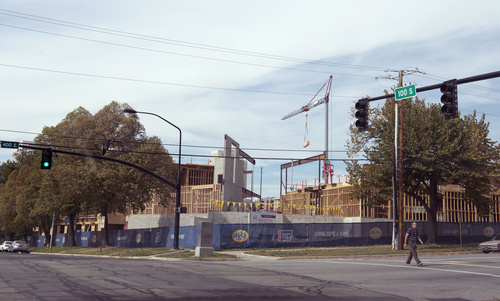 Rick Egan  |  The Salt Lake Tribune

Construction on the corner of 200 South and 400 East, in Salt Lake City, Friday, October 17, 2014.