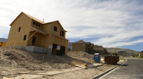 Leah Hogsten  |  The Salt Lake Tribune
Construction restarted in some neighborhoods in the Fox Hollow development of Saratoga Springs after new developers took over. But back in 2007 and 2008, the  purchasers of some the lots couldn't get building permits after the developer at that time failed to complete water facilities.
