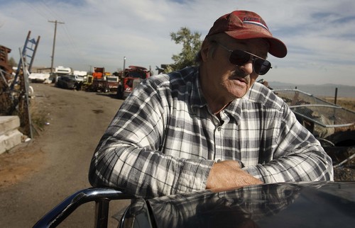 Leah Hogsten | Tribune file photo

Thornley King is seen last year at his junkyard, King Truck and Auto off 7200 West and 2100 South, Wednesday, October 9, 2013. His private junkyard is located in Salt Lake County's Tax Area 13G, which pays the highest property taxes in the state.